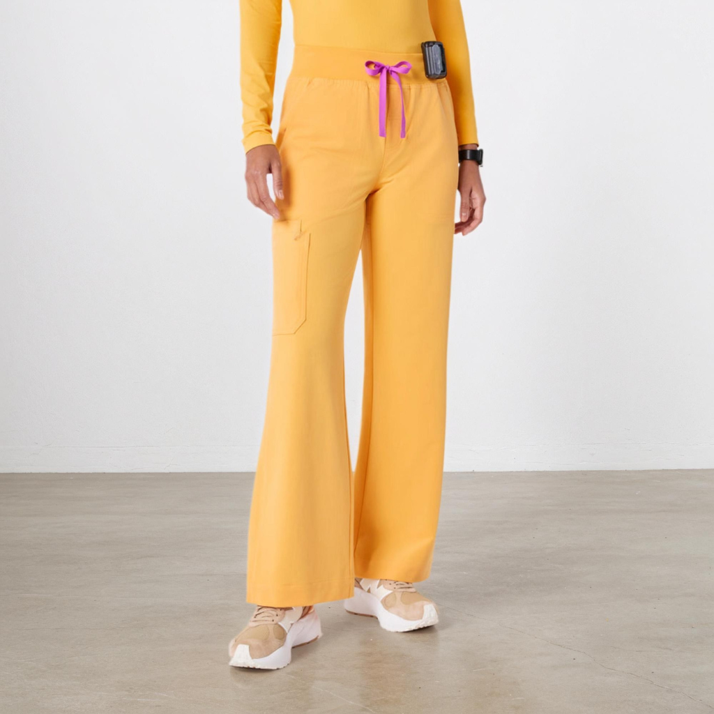 High Waisted Wide Scrub Pants for Women