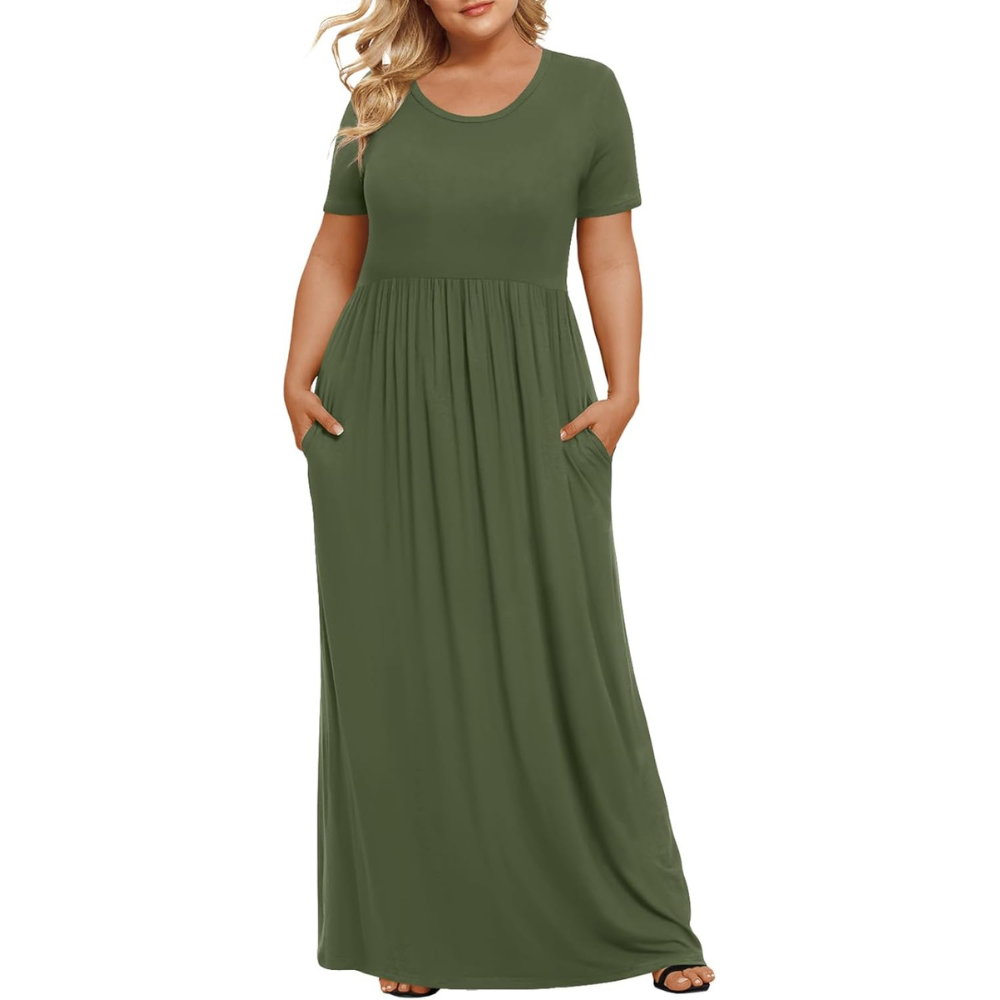 Summer And Short Sleeve Casual Maxi Dress Dresses For Women