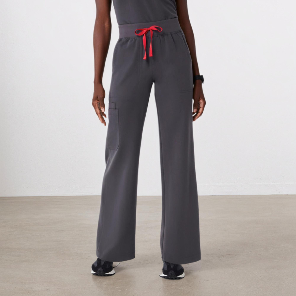 High Waisted Wide Scrub Pants for Women