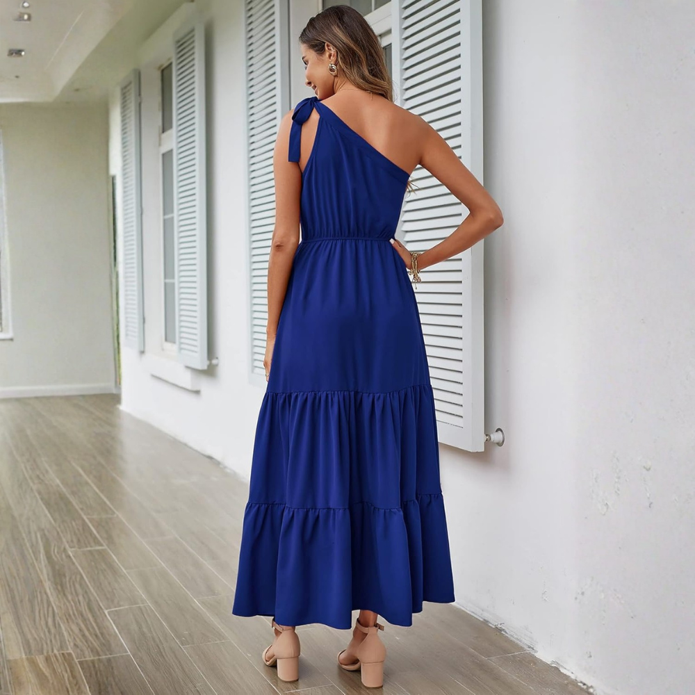 Summer Floral Ruffled Sleeveless Bohemian Maxi Dress For Women