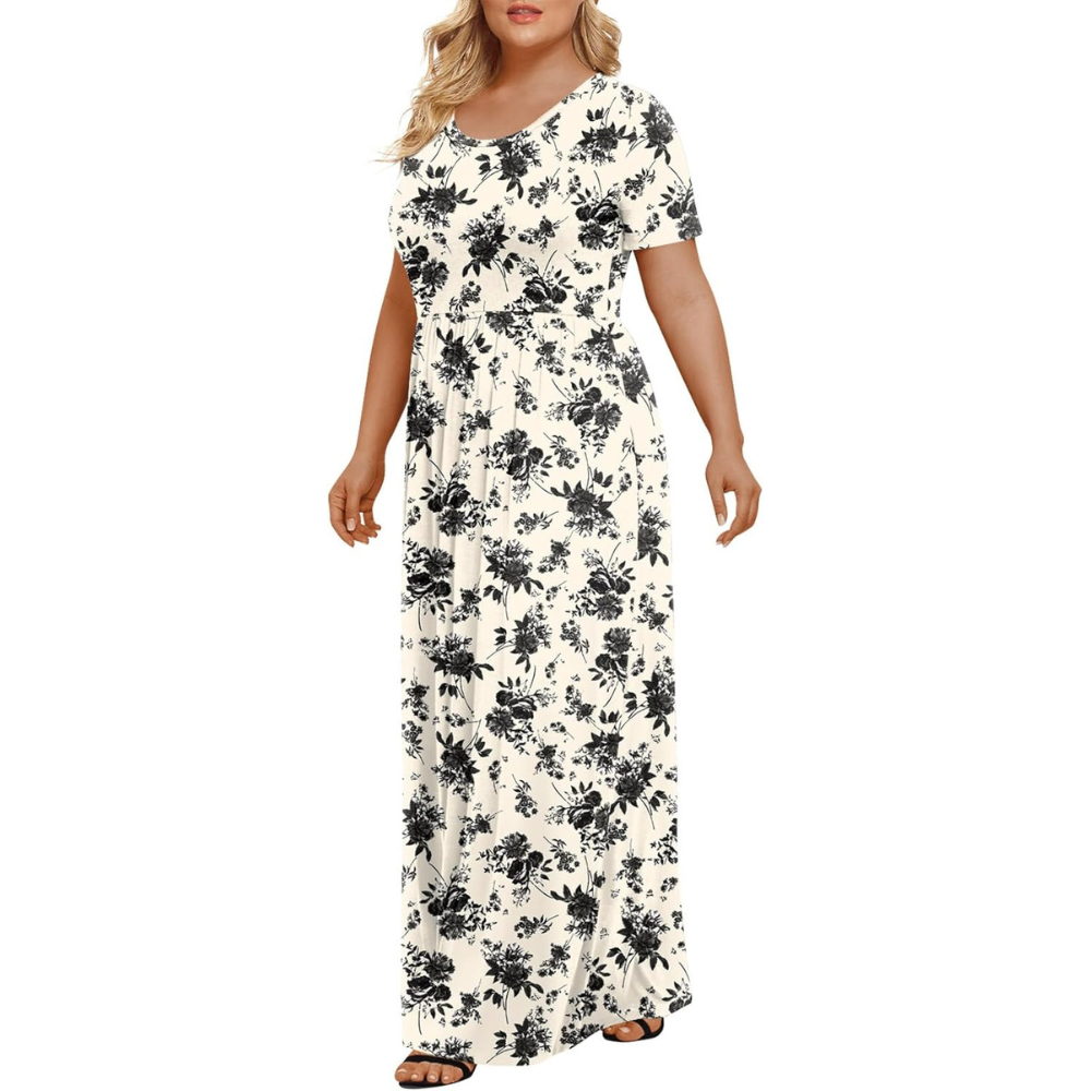 Summer And Short Sleeve Casual Maxi Dress Dresses For Women