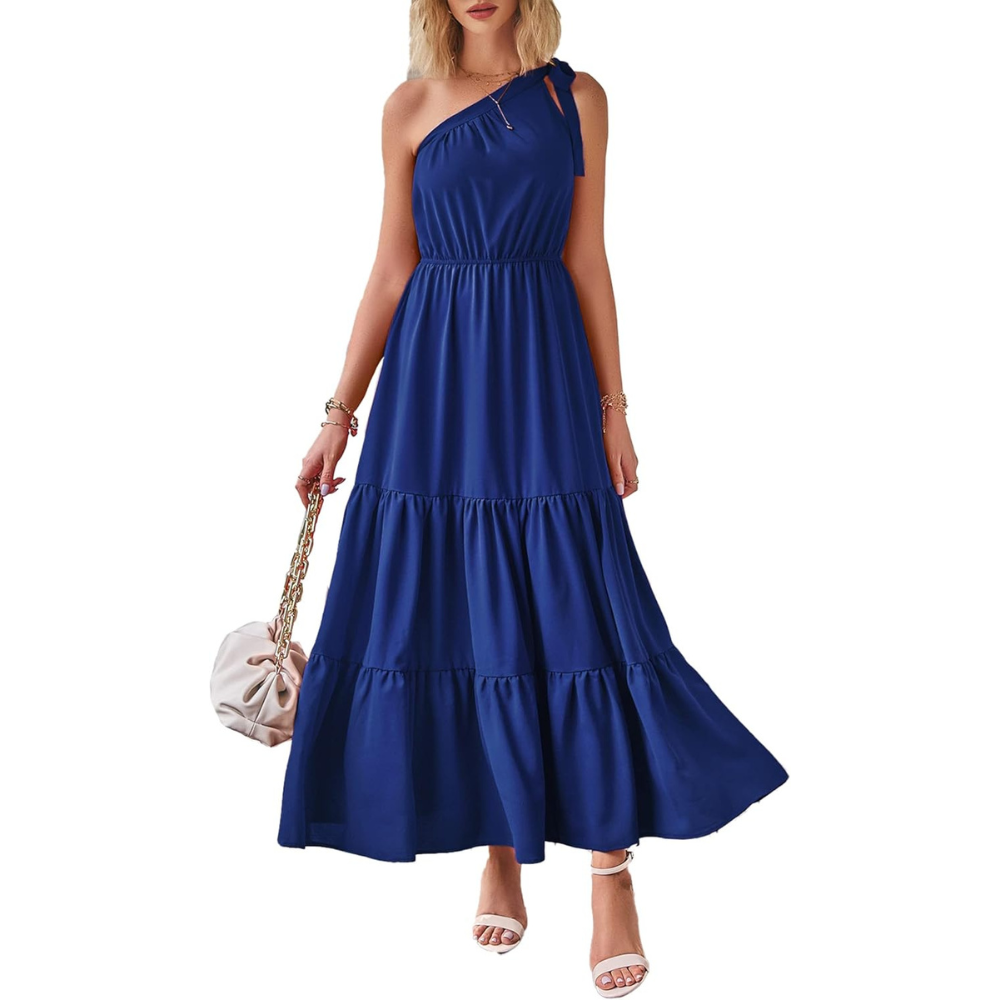 Summer Floral Ruffled Sleeveless Bohemian Maxi Dress For Women