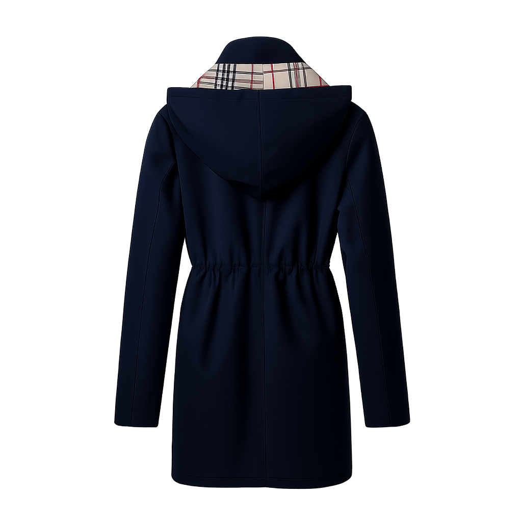 Women Long Hooded Rain Jacket