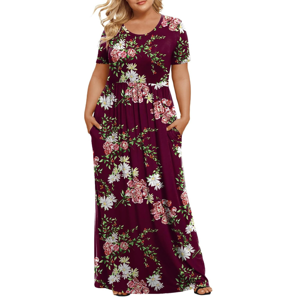 Summer And Short Sleeve Casual Maxi Dress Dresses For Women