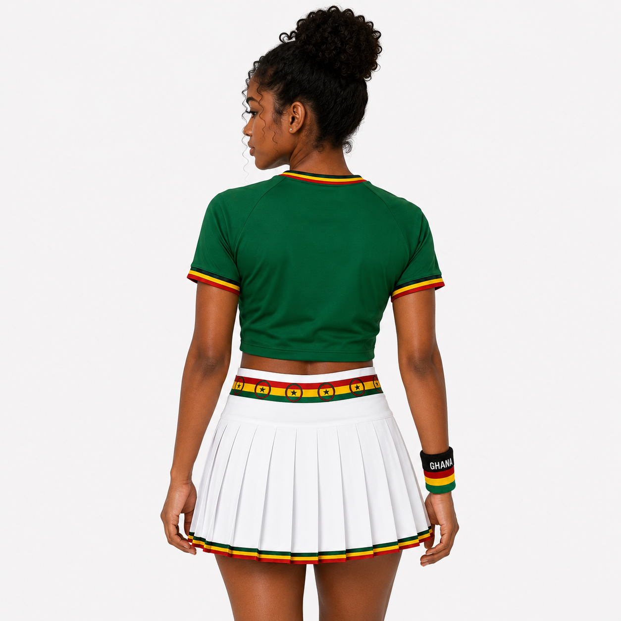 FIFA 2026 Ghana Football Themed Two Piece Skirt Set For Women