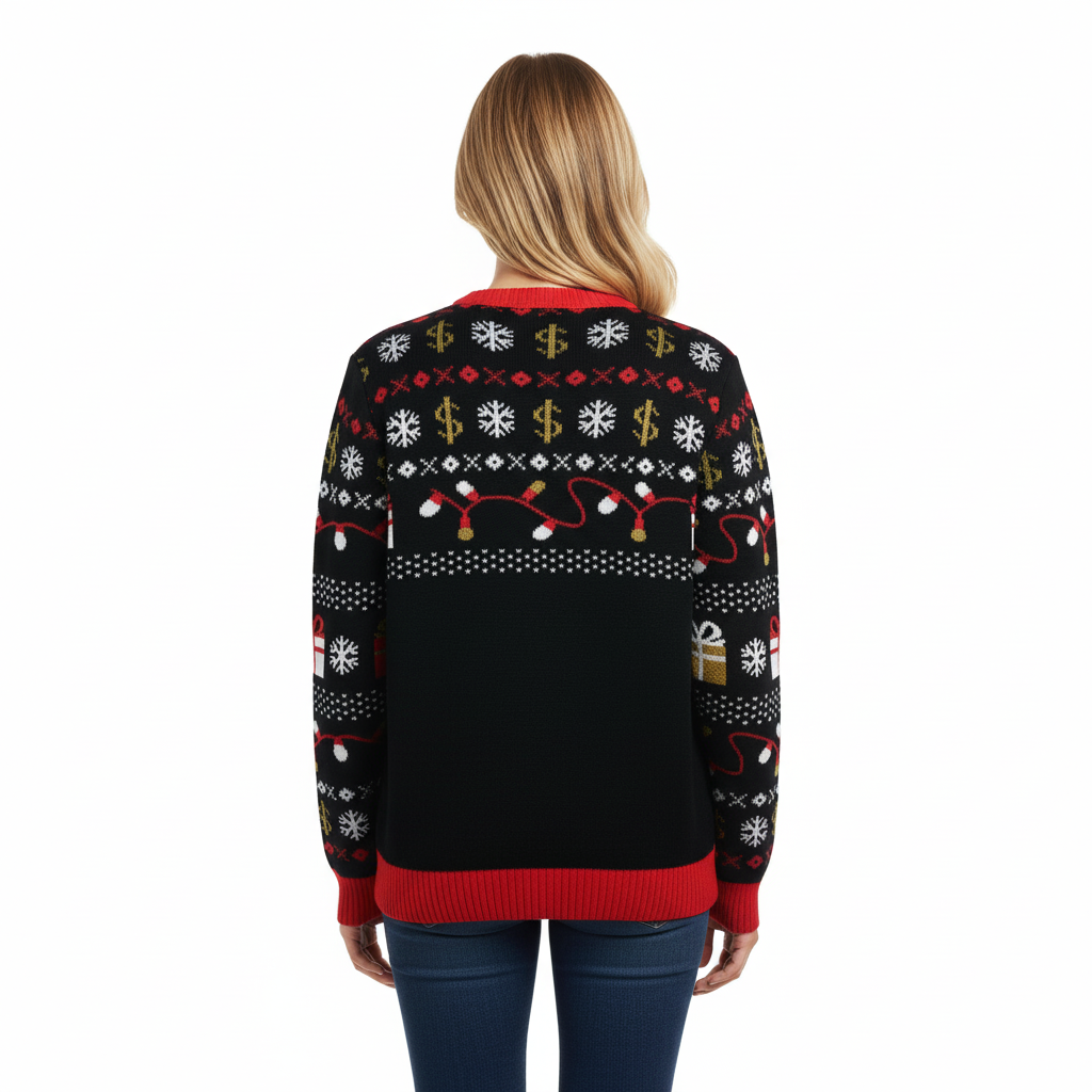 Funny Christmas Sweater Gangsta Wrapper Sweater