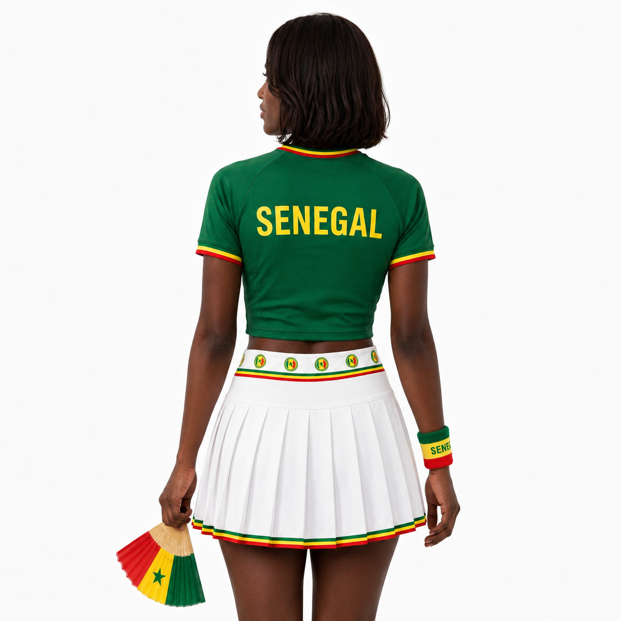 FIFA 2026 Senegal Football Themed Two Piece Skirt Set For Women