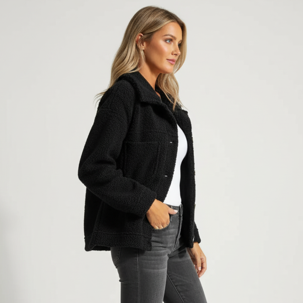Soft Fleece Button Jacket