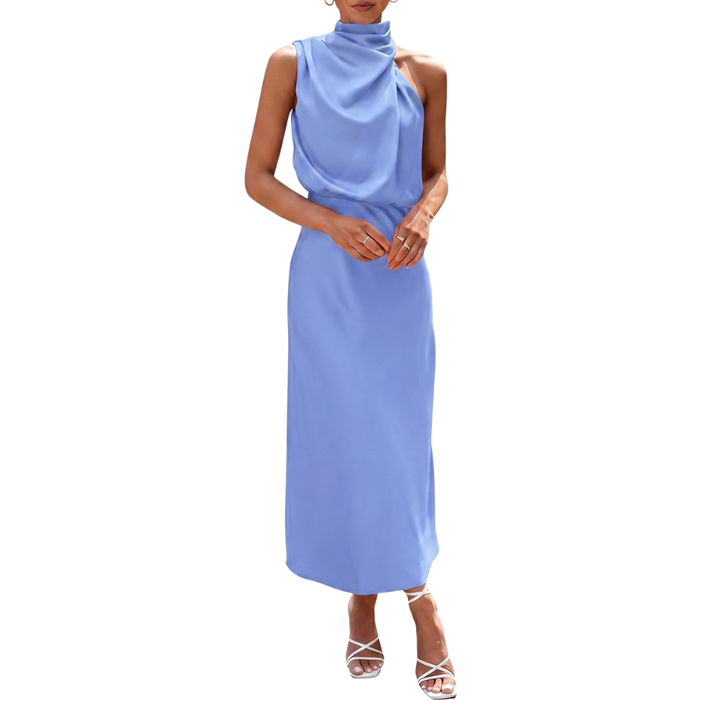 Summer Satin Sleeveless Maxi Dresses