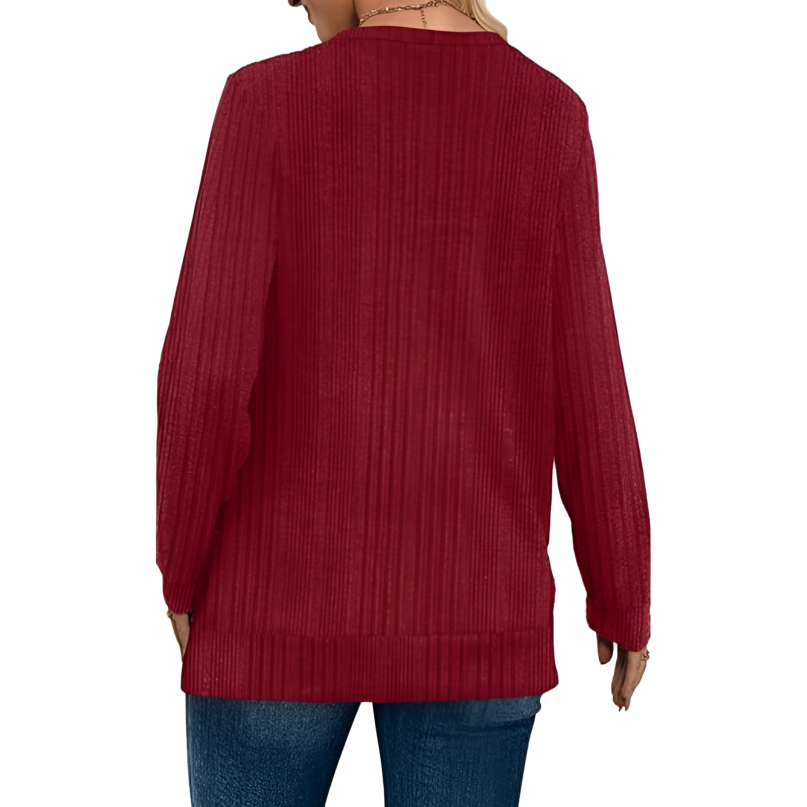 Long Sleeve Lightweight Sweater With Loose Fit Style For Women