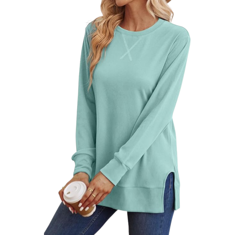 Sweatshirt For Women Side Split Fall Fashion