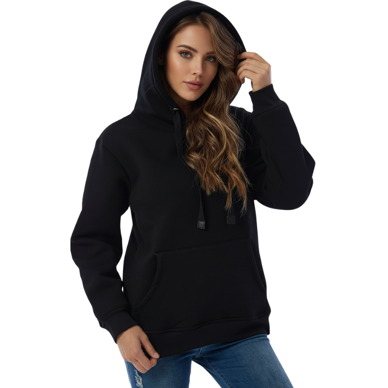 Haellun Womens Casual Winter Warm Fleece Sherpa Lined Pullover Hooded Sweatshirt