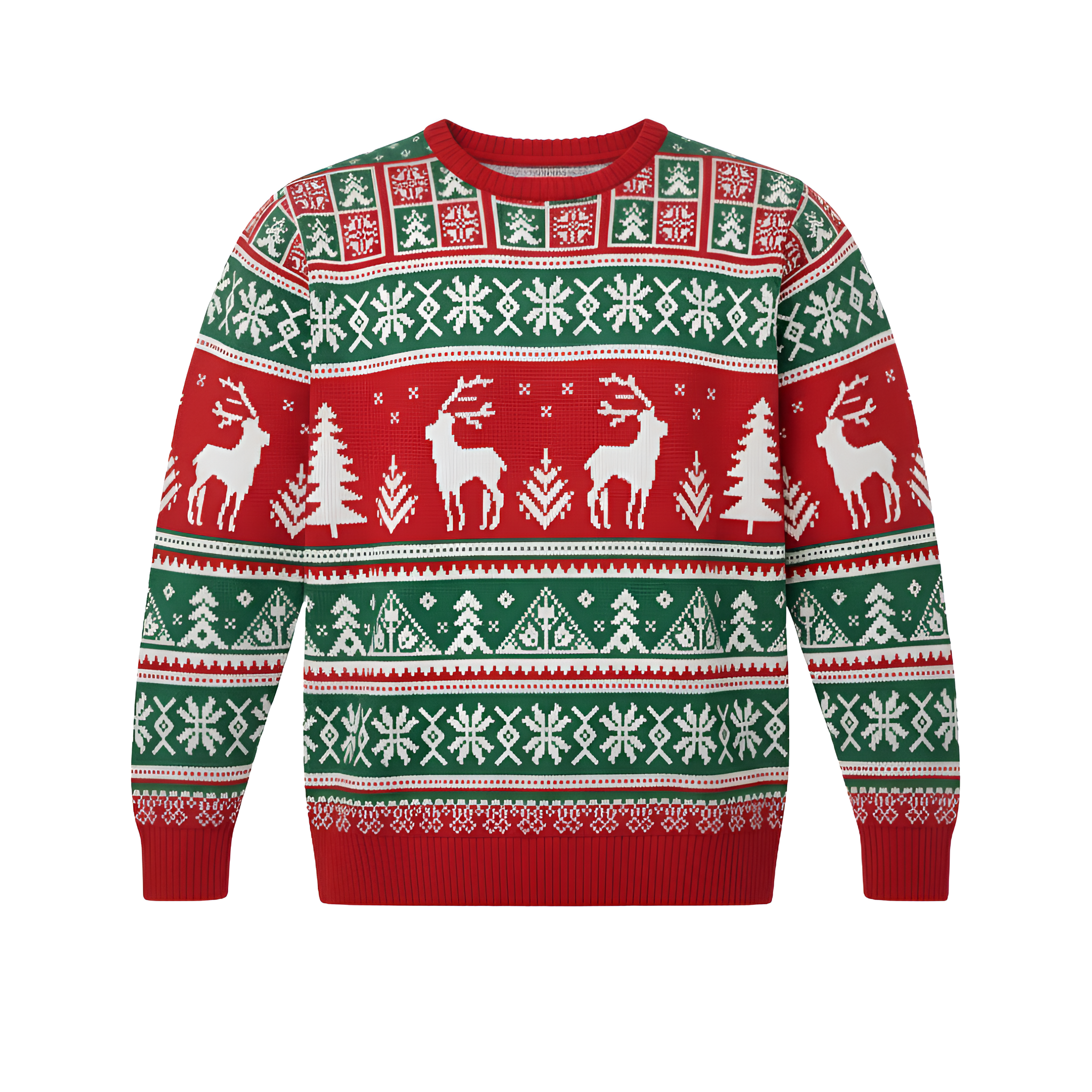 Ugly Christmas Sweater With Festive Winter Design