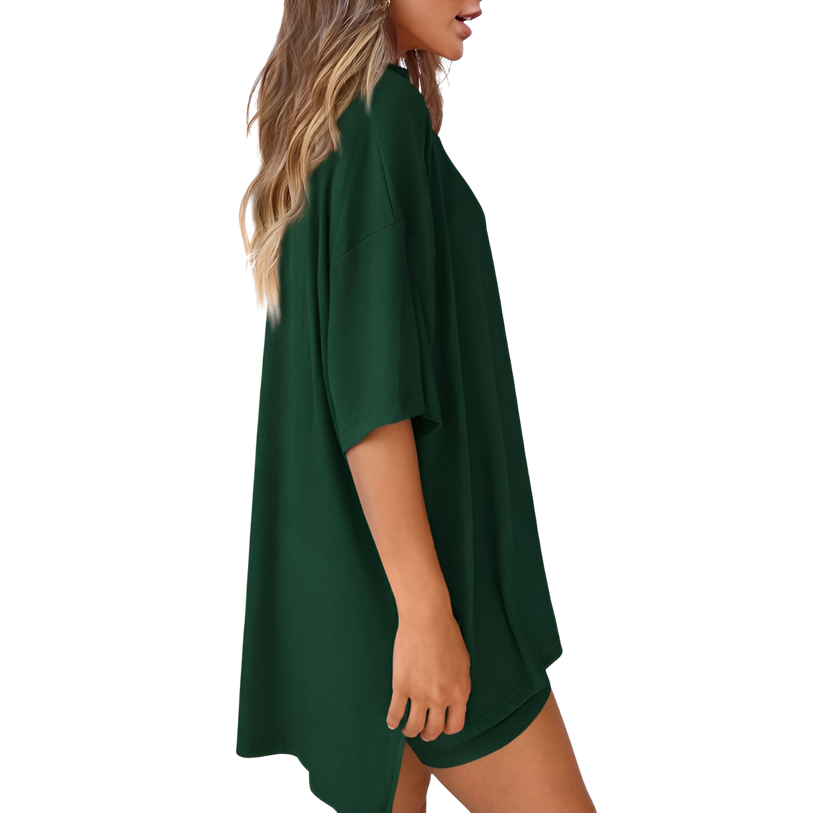 Two Piece Lounge Sets For Women With Oversized T Shirt And Biker Shorts