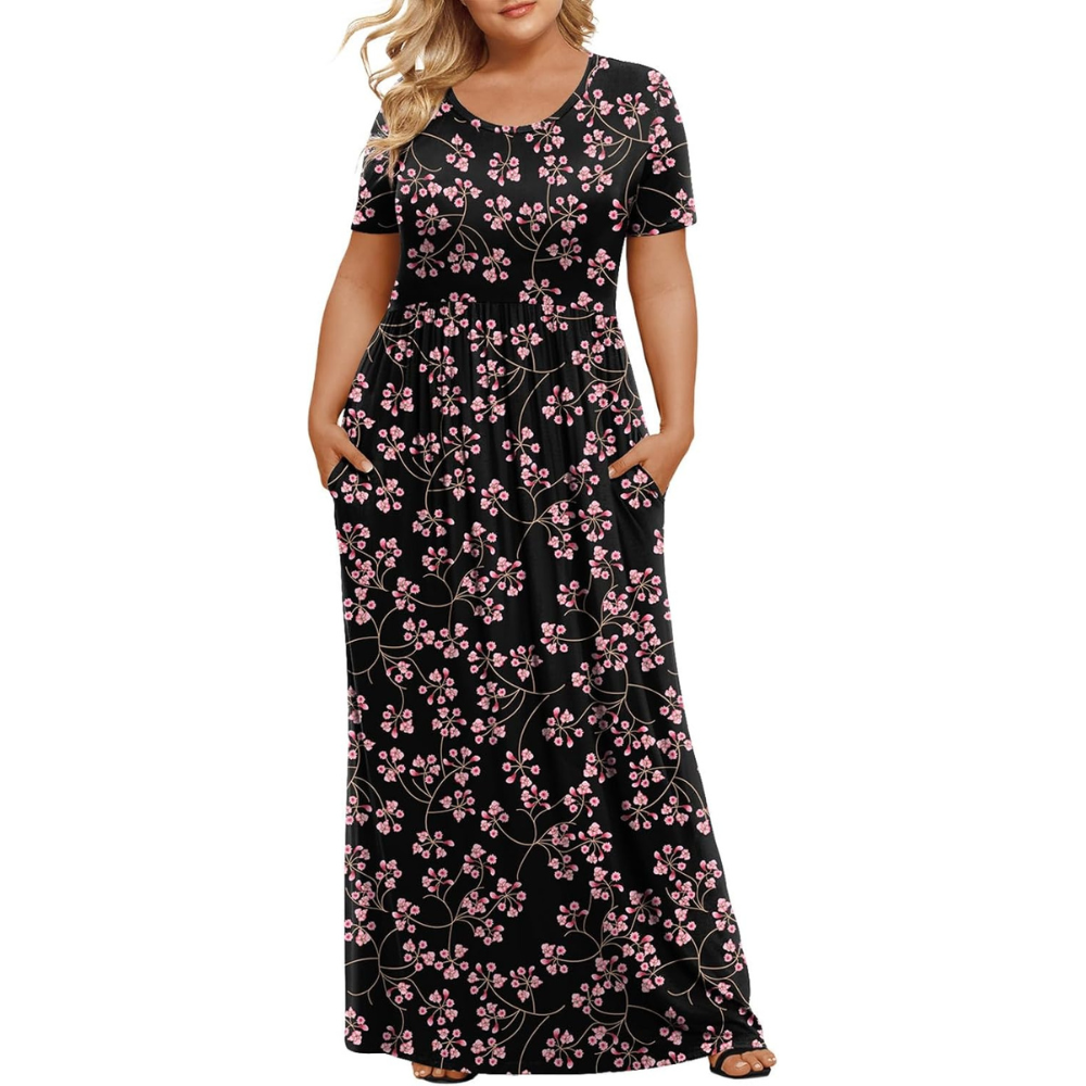Summer And Short Sleeve Casual Maxi Dress Dresses For Women