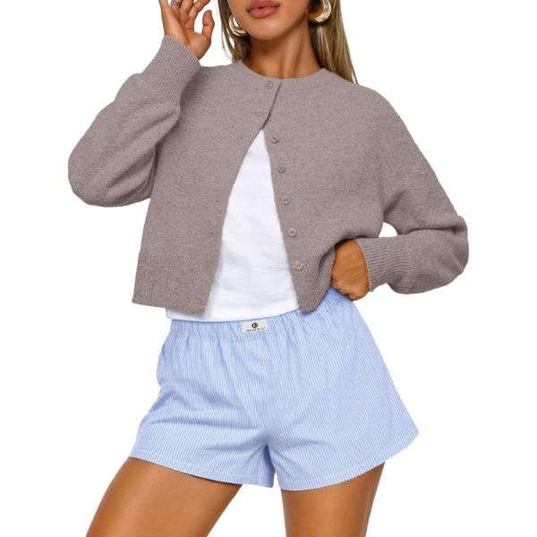 Cropped Cardigan Sweaters for Women Lightweight Y2k Fall Outfits Spring Fashion Clothes 2026
