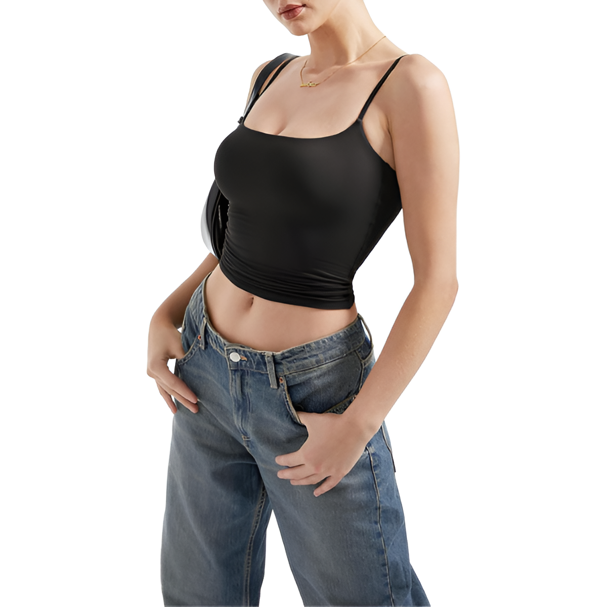 Women Sexy Square Neck Tank Top Summer Y2K Going Out Basic Cami Shirt