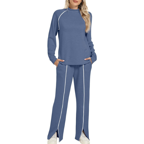  Lounge Sets for Women 2 Piece Fall Outfits 2025 Wide Leg Pant Matching Sets Womens Clothing