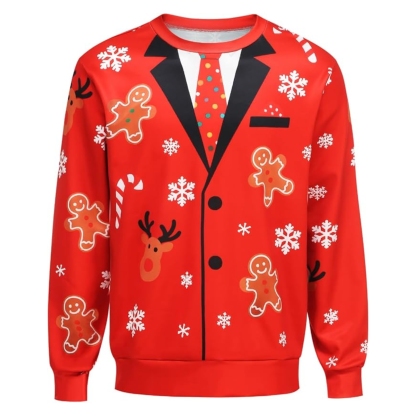 Funny 3D Print Christmas Ugly Sweater For Men And Women