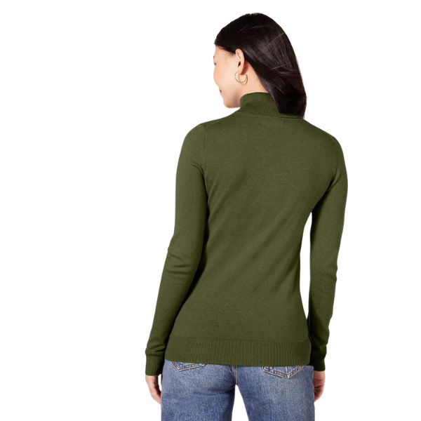 Womens Classic-Fit Lightweight Long-Sleeve Turtleneck Sweater