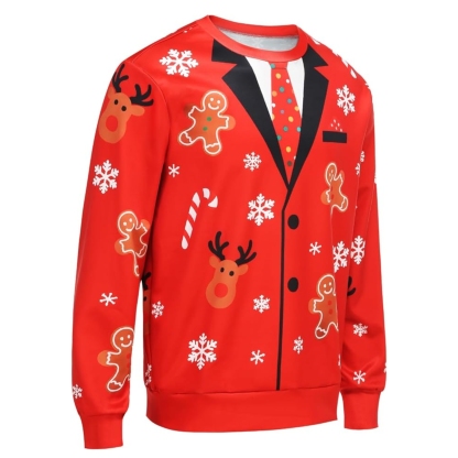 Funny 3D Print Christmas Ugly Sweater For Men And Women