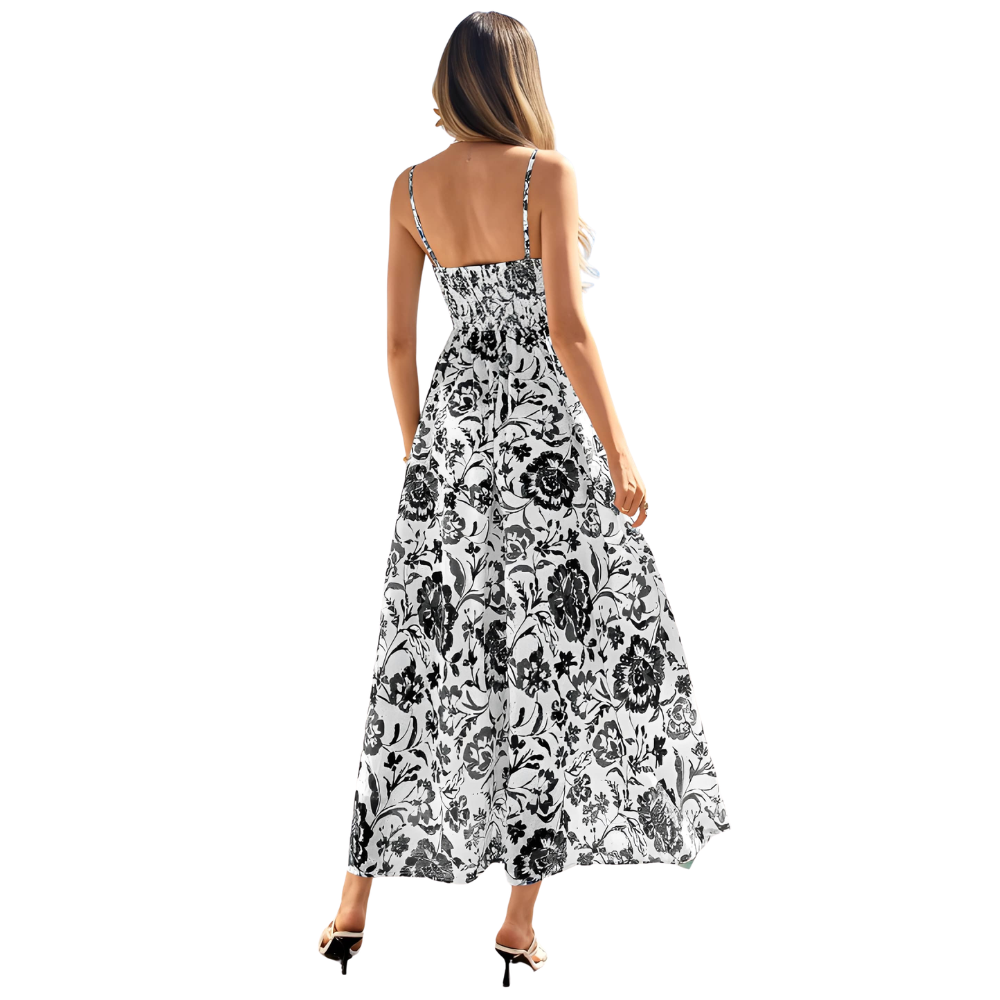 Spring And Summer Boho Eyelet Floral Beach Maxi For Women