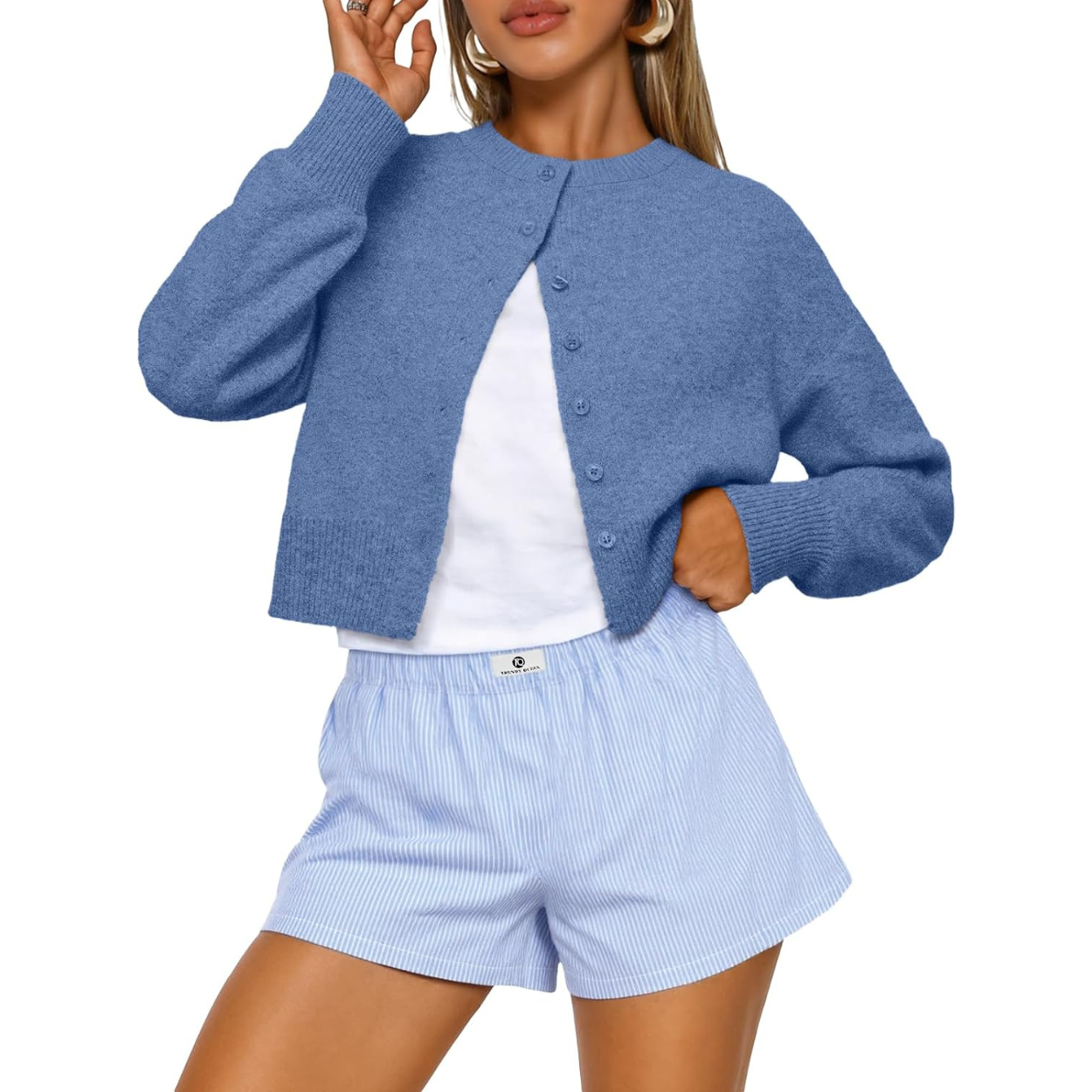 Casual Button Down Knit Sweater For Women