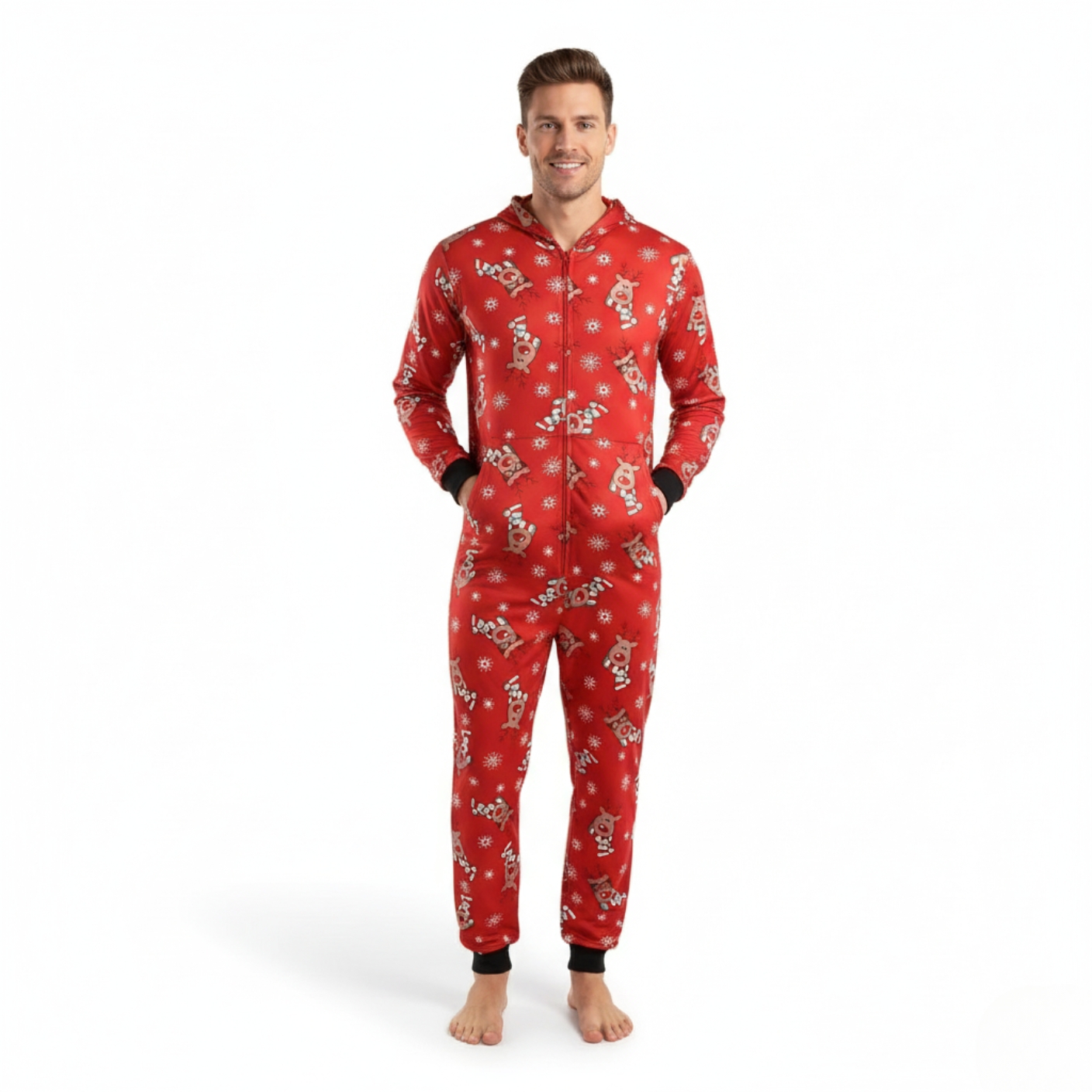 Reindeer Snowflake Family Matching Christmas Pajama Set