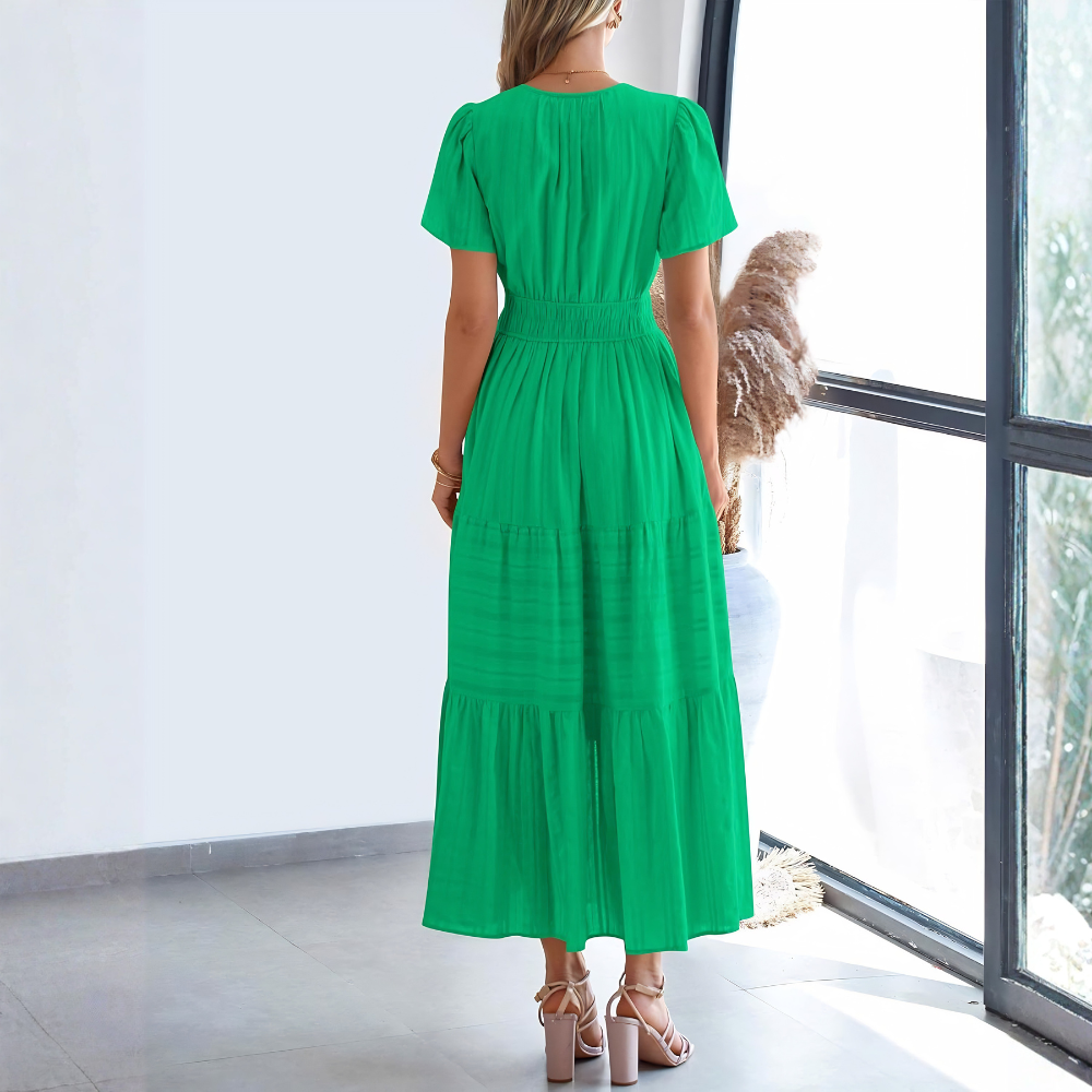 Summer Casual Boho Beach Dress With Pockets For Women