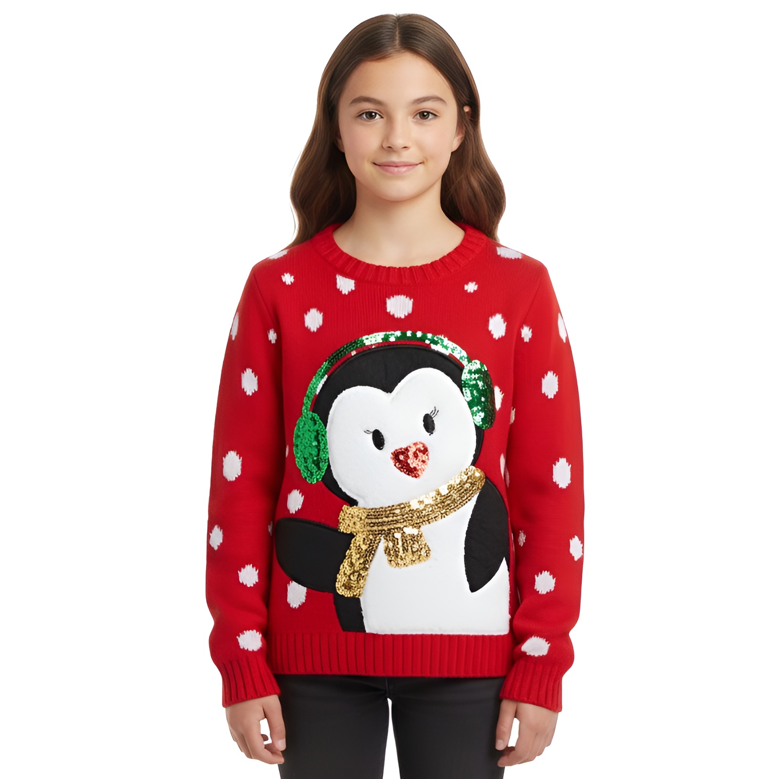 Penguin Ugly Christmas Sweater for Girls