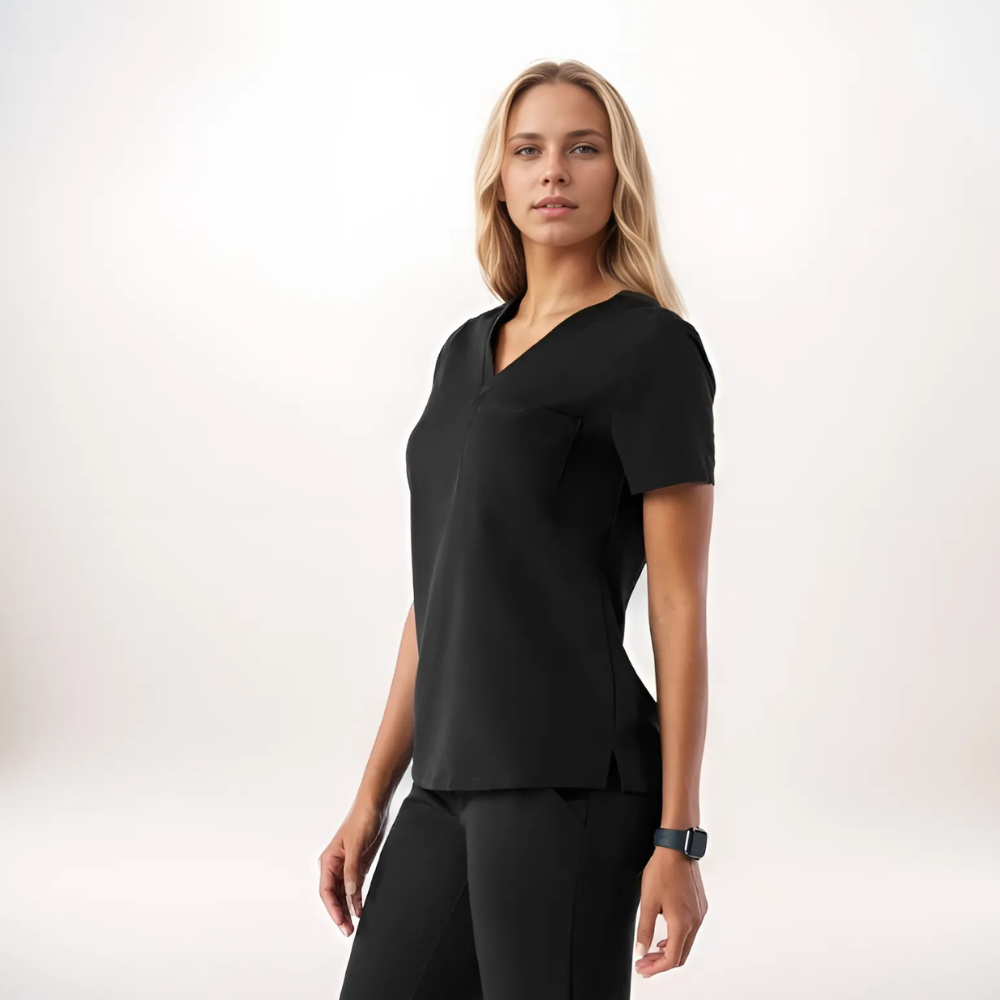 Professional Scrub Set For Women With One Pocket Top And Cargo Pants