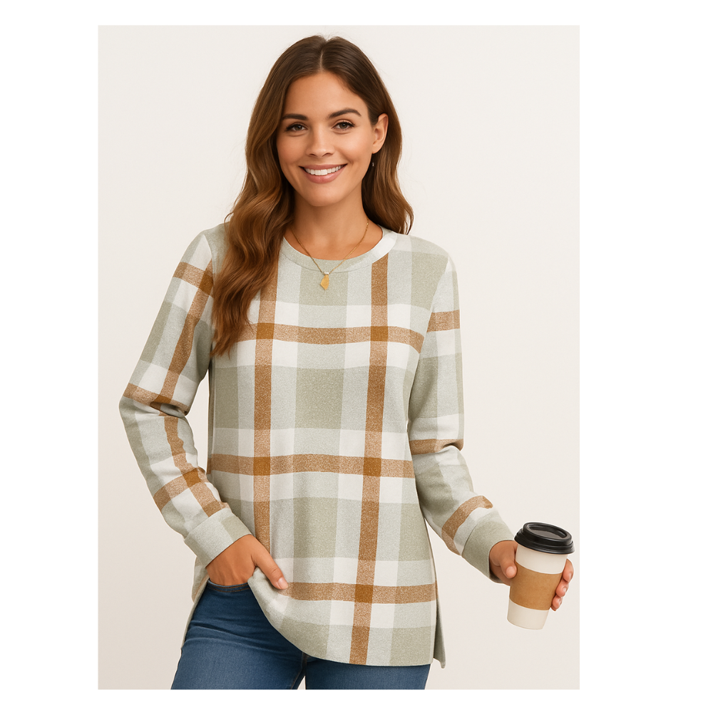 Side Split Long Sleeve Style Sweatshirt