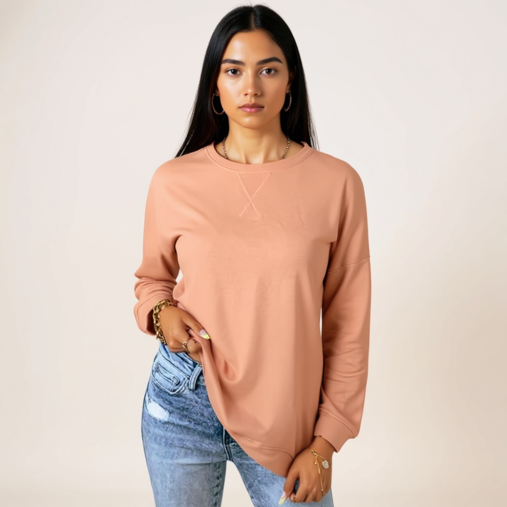Women Casual Crew Neck Sweatshirt