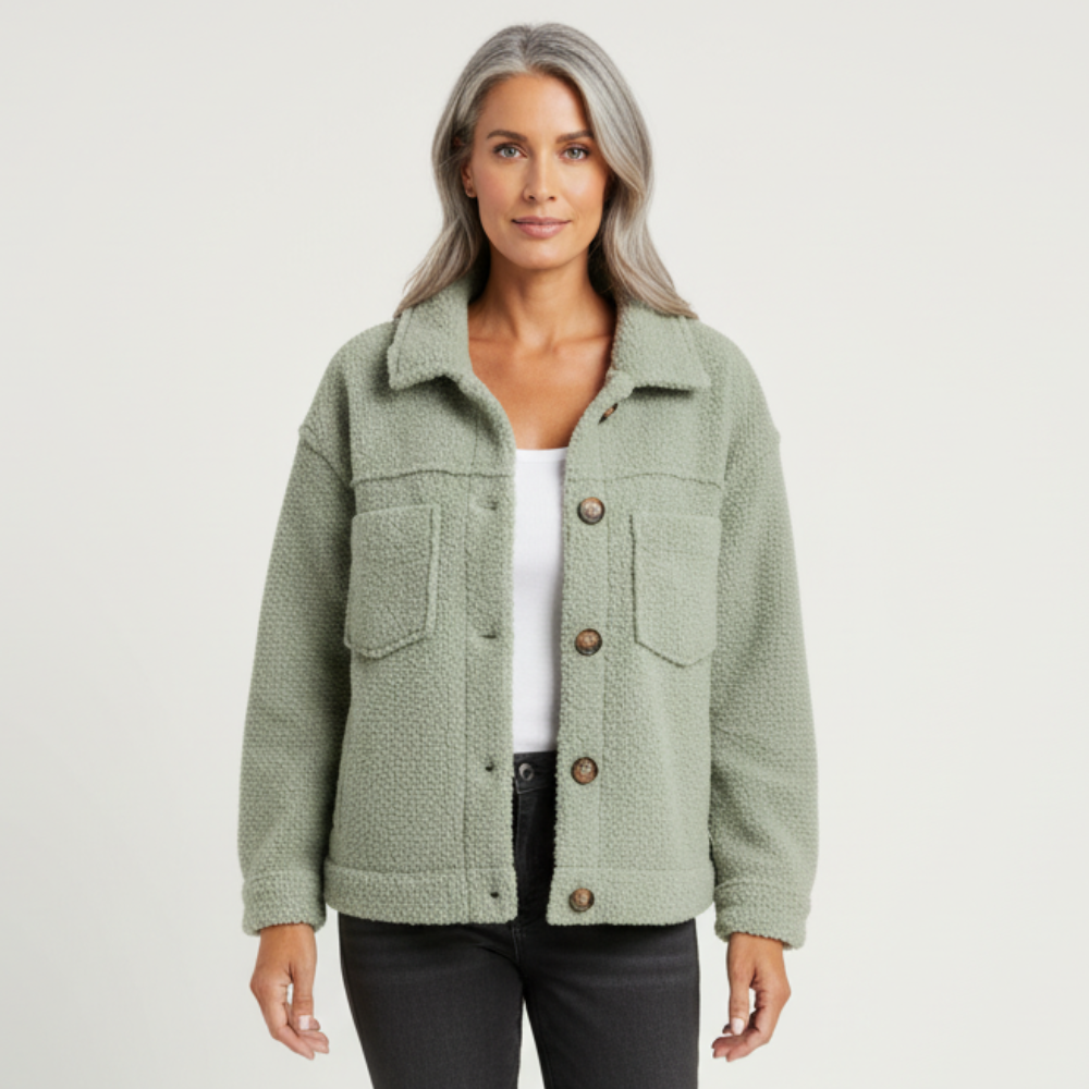 Soft Fleece Button Jacket