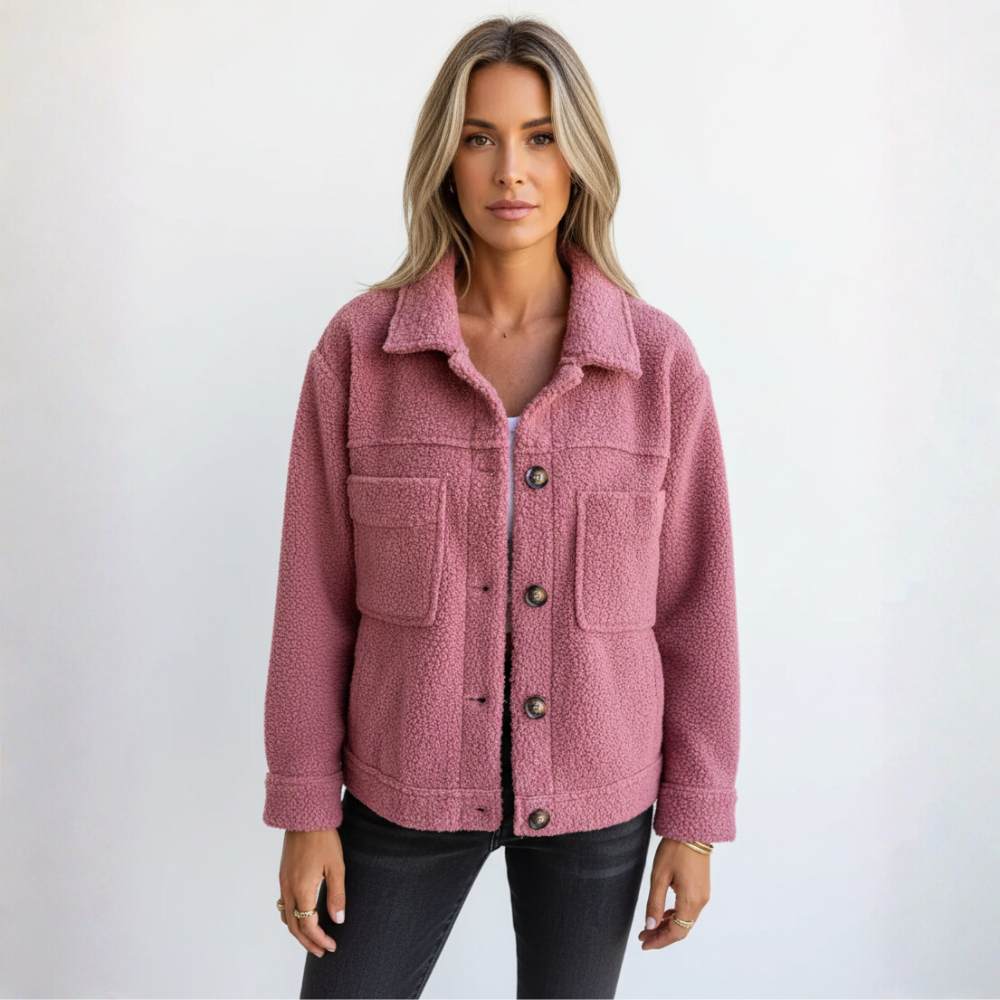 Soft Fleece Button Jacket
