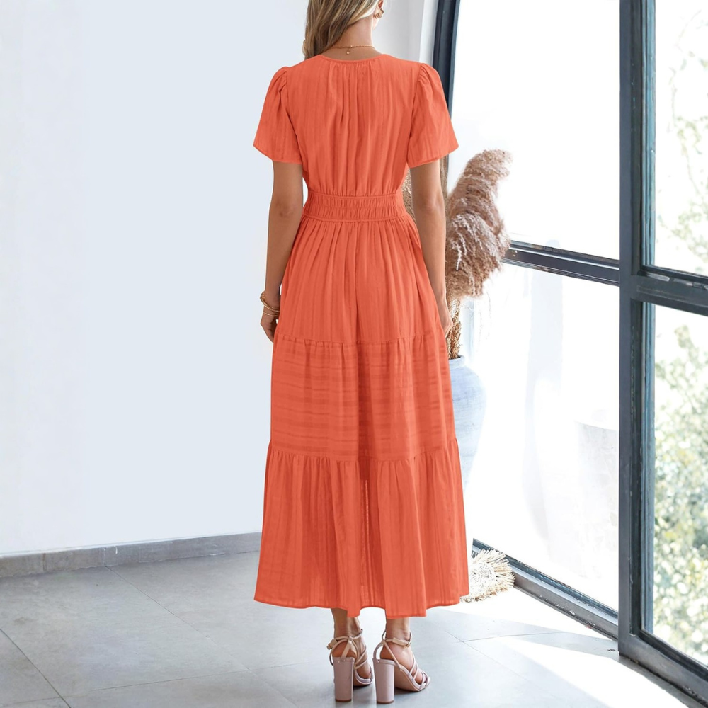 Summer Casual Boho Beach Dress With Pockets For Women