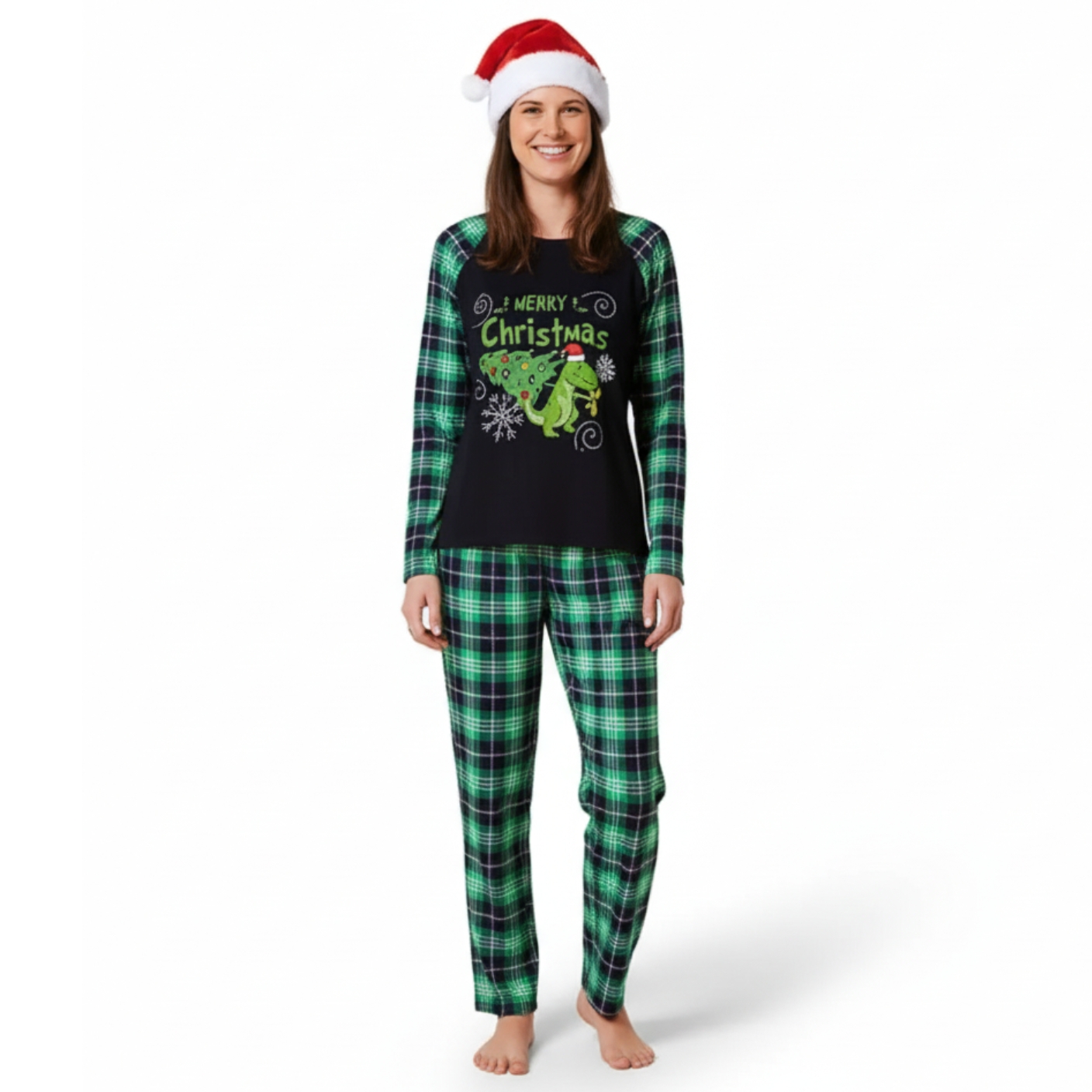 Cartoon Printed Family Matching Christmas Pajama Set