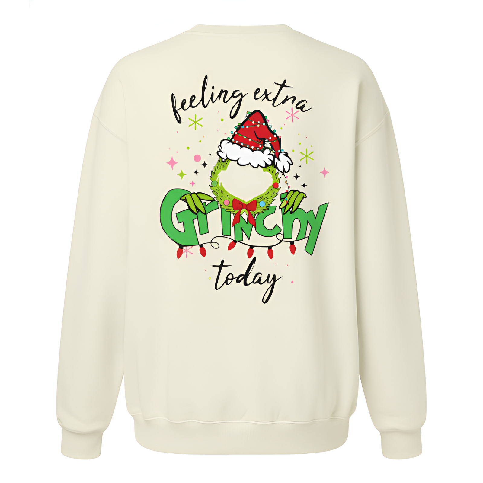 Long Sleeve Graphic Ugly Christmas Sweater For Women