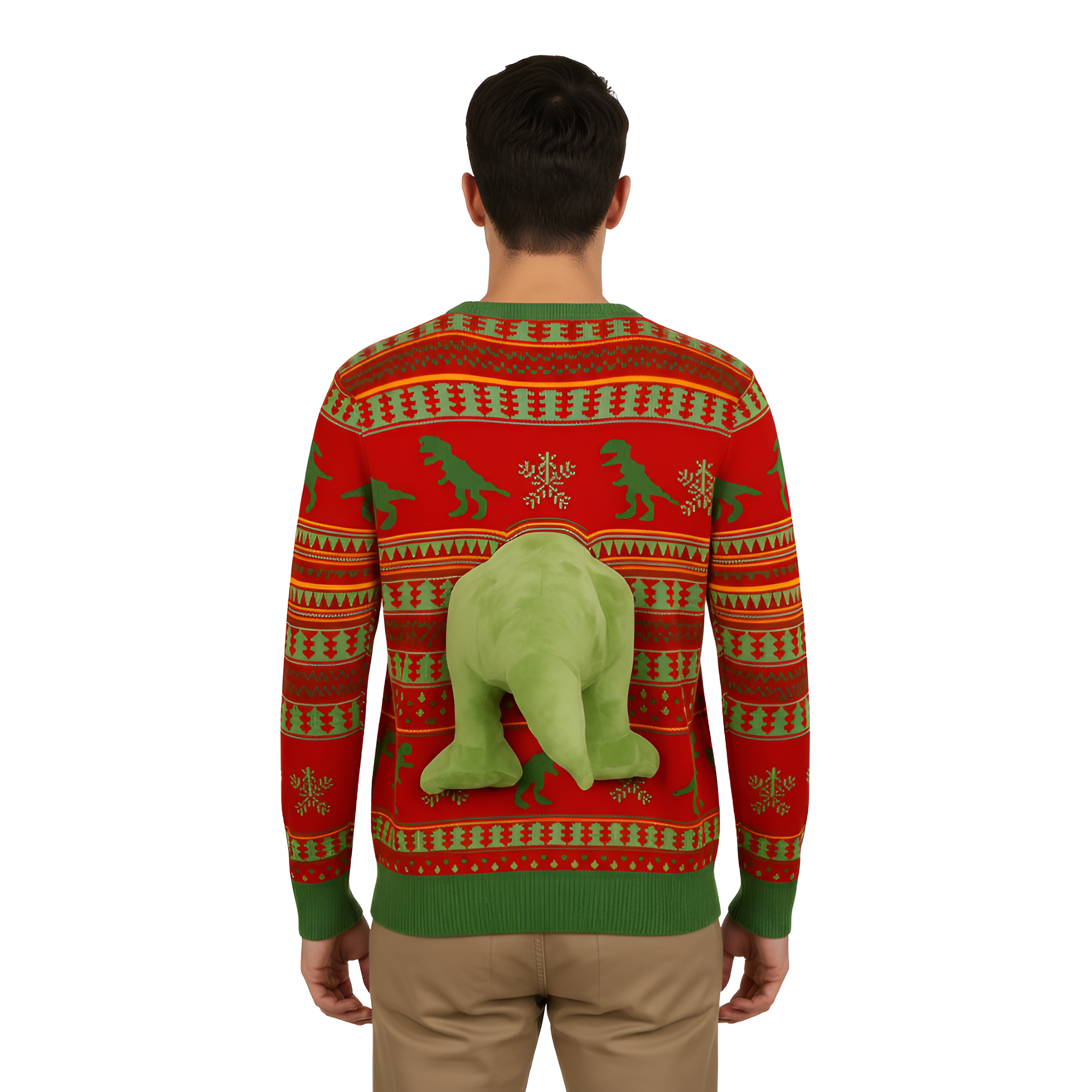 3D T Rex Adult Ugly Christmas Sweater