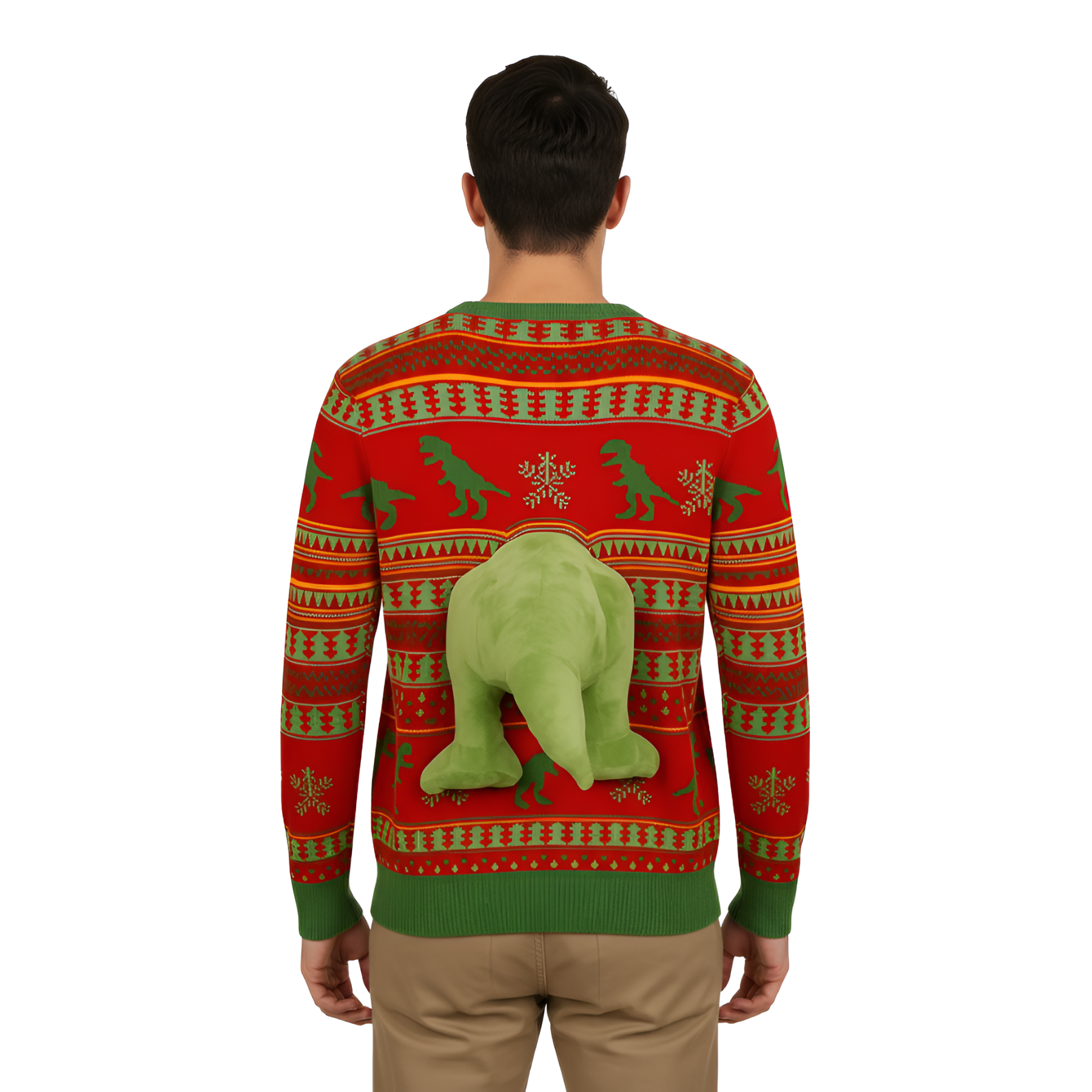 3D T Rex Adult Ugly Christmas Sweater
