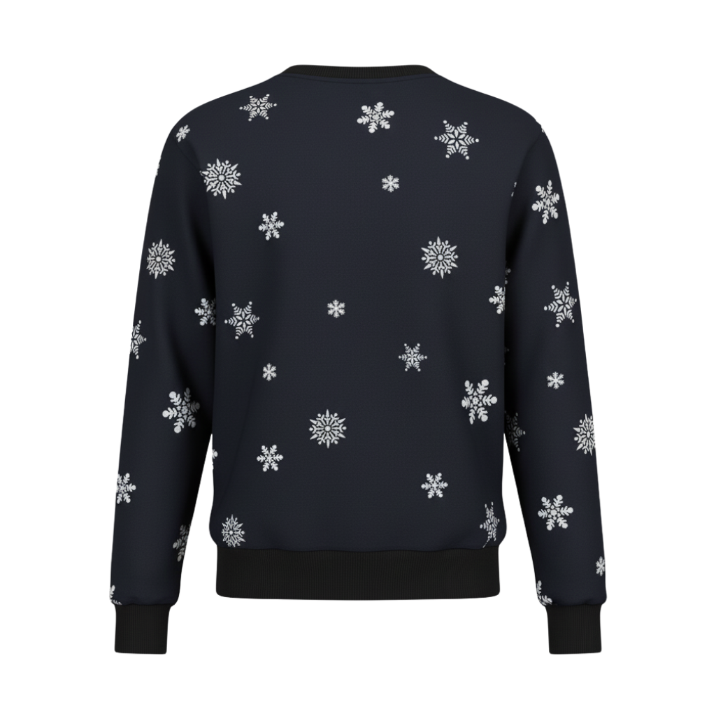 Long Sleeve Graphic Print Ugly Christmas Sweater