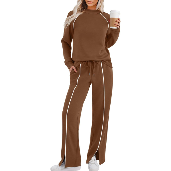  Lounge Sets for Women 2 Piece Fall Outfits 2025 Wide Leg Pant Matching Sets Womens Clothing