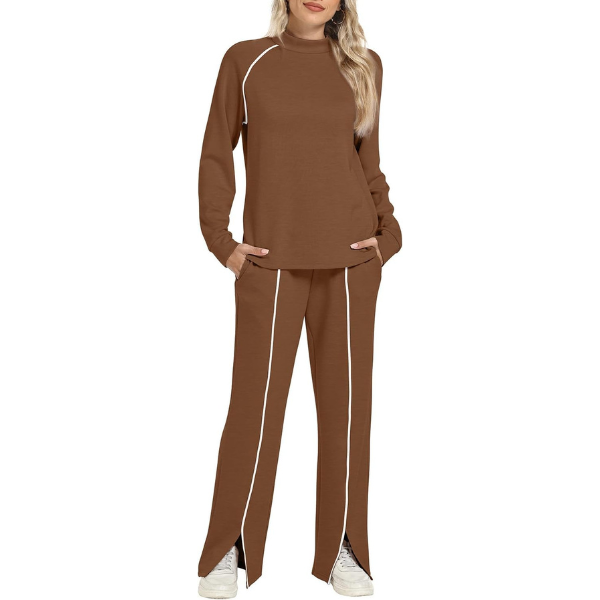  Lounge Sets for Women 2 Piece Fall Outfits 2025 Wide Leg Pant Matching Sets Womens Clothing