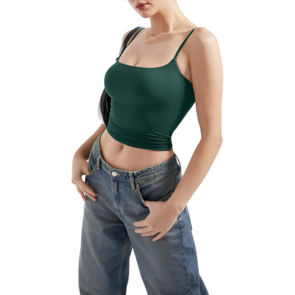 Women Sexy Square Neck Tank Top Summer Y2K Going Out Basic Cami Shirt