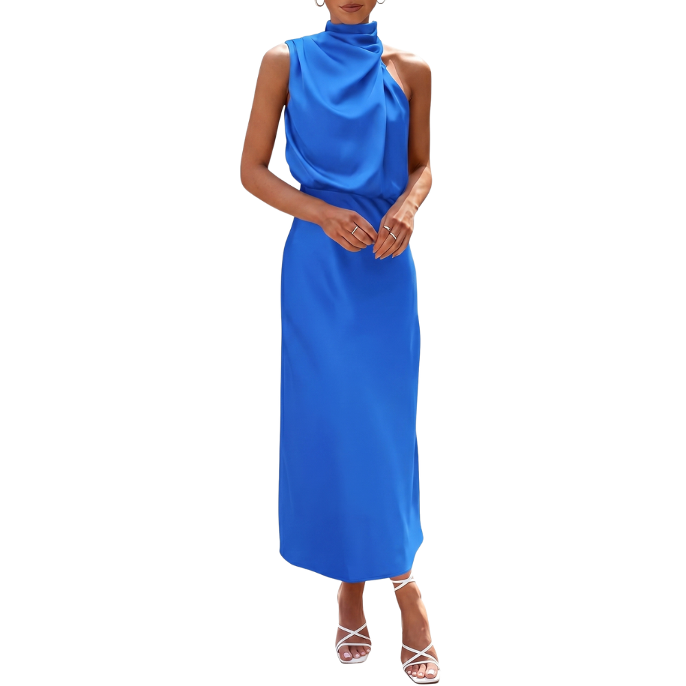 Summer Satin Sleeveless Maxi Dresses