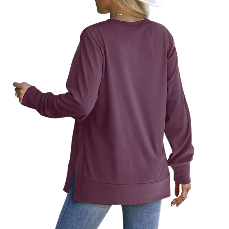 Sweatshirt For Women Side Split Fall Fashion