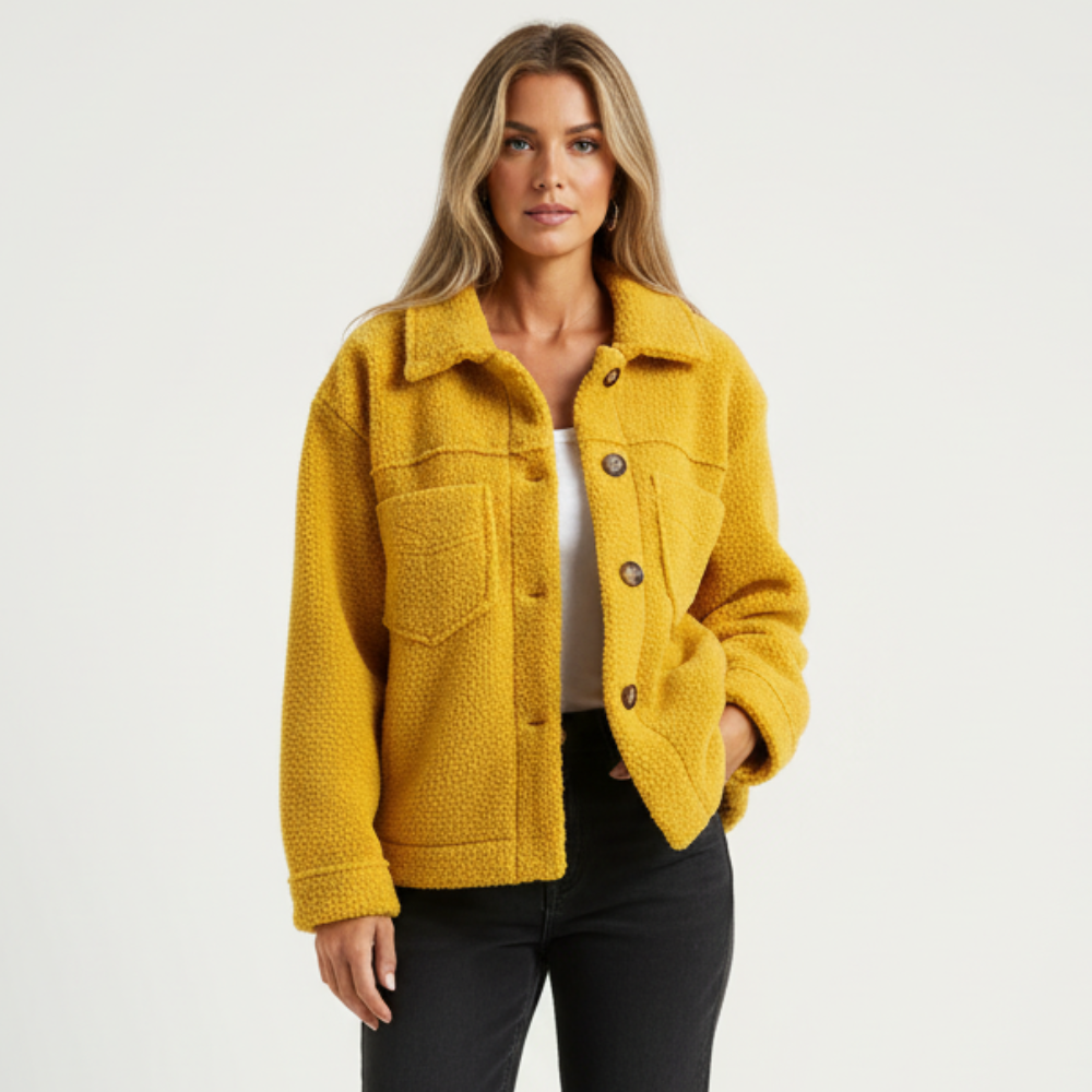 Soft Fleece Button Jacket