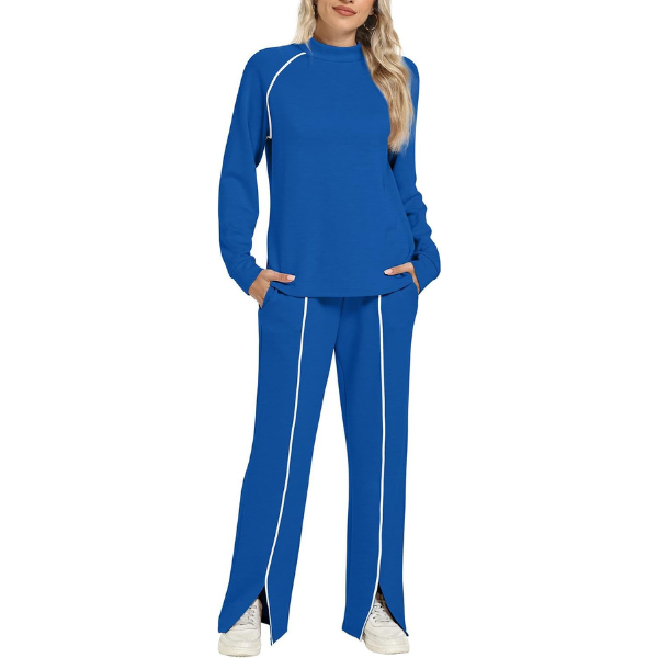  Lounge Sets for Women 2 Piece Fall Outfits 2025 Wide Leg Pant Matching Sets Womens Clothing