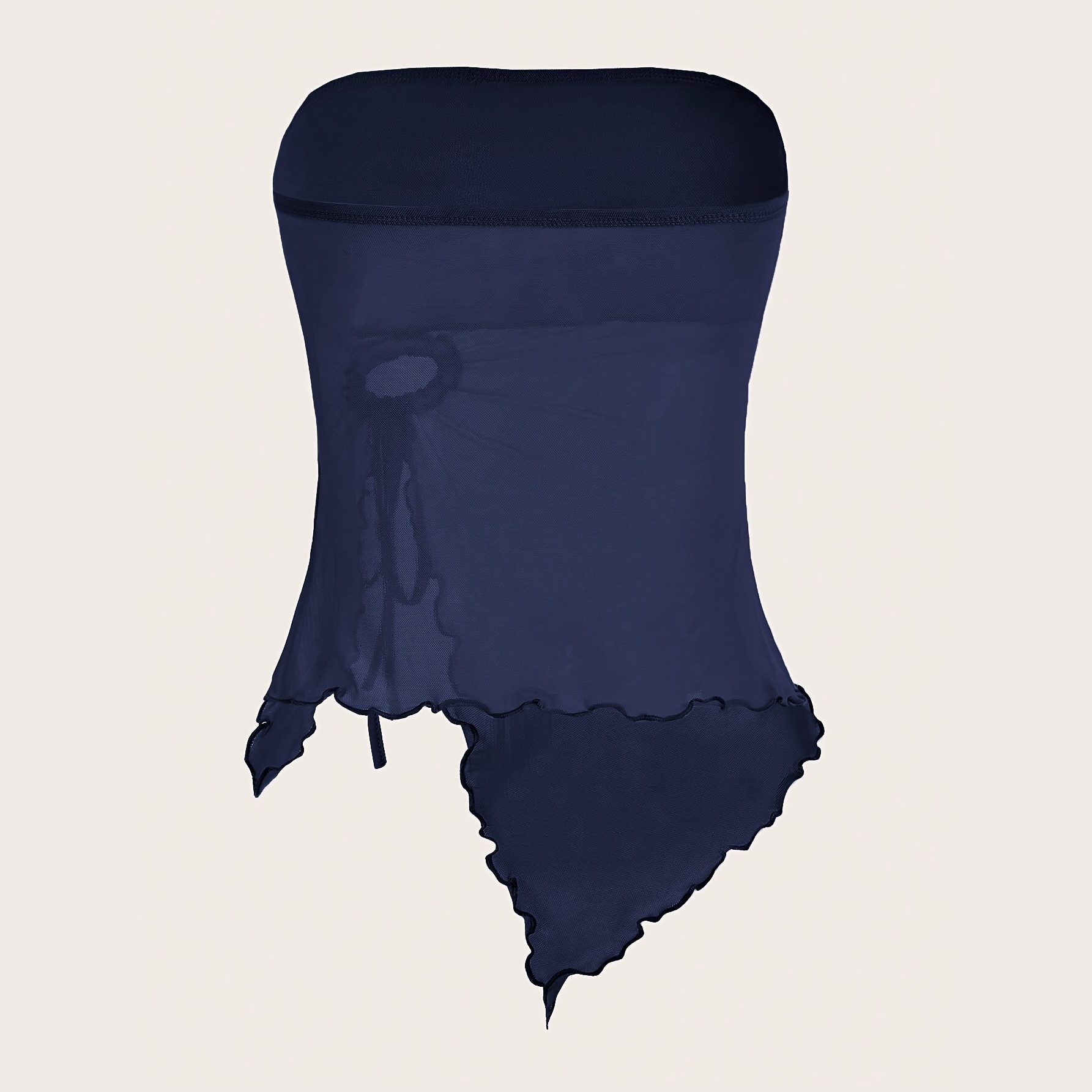 Casual Strapless Ruched Tassel Top For Women