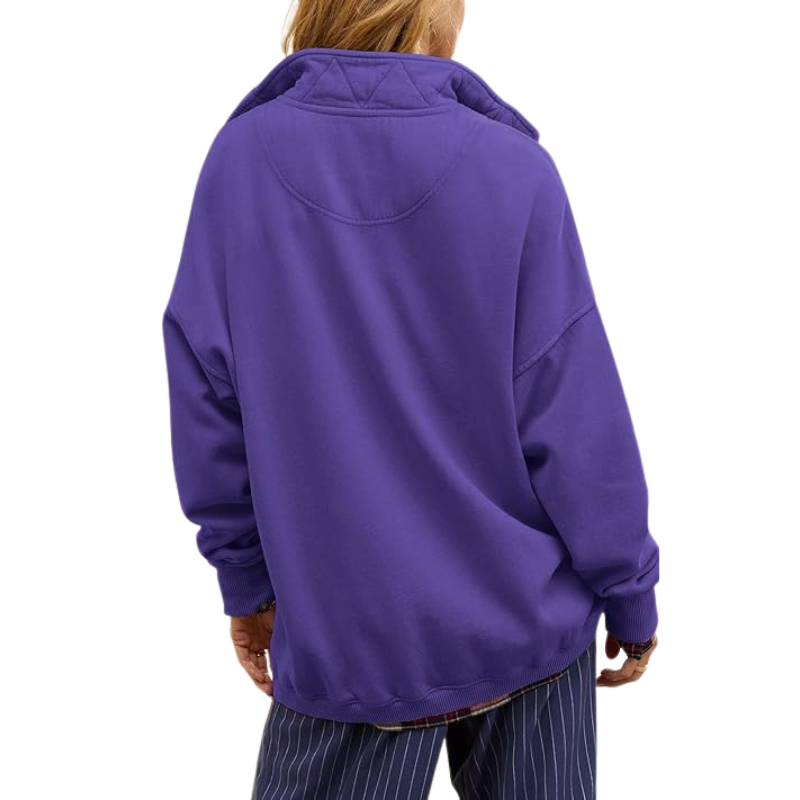 Sweatshirt For Women Oversized Casual Long Sleeve Button Henley Neck Pullover Tops Fashion Outfits Clothes